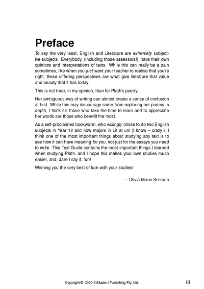 White page from a Text Guide displaying the 'Preface' section with an introductory message.