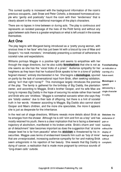 Text guide by InStudent Publishing Pty. Ltd., displaying a page with black text and marginal definitions.