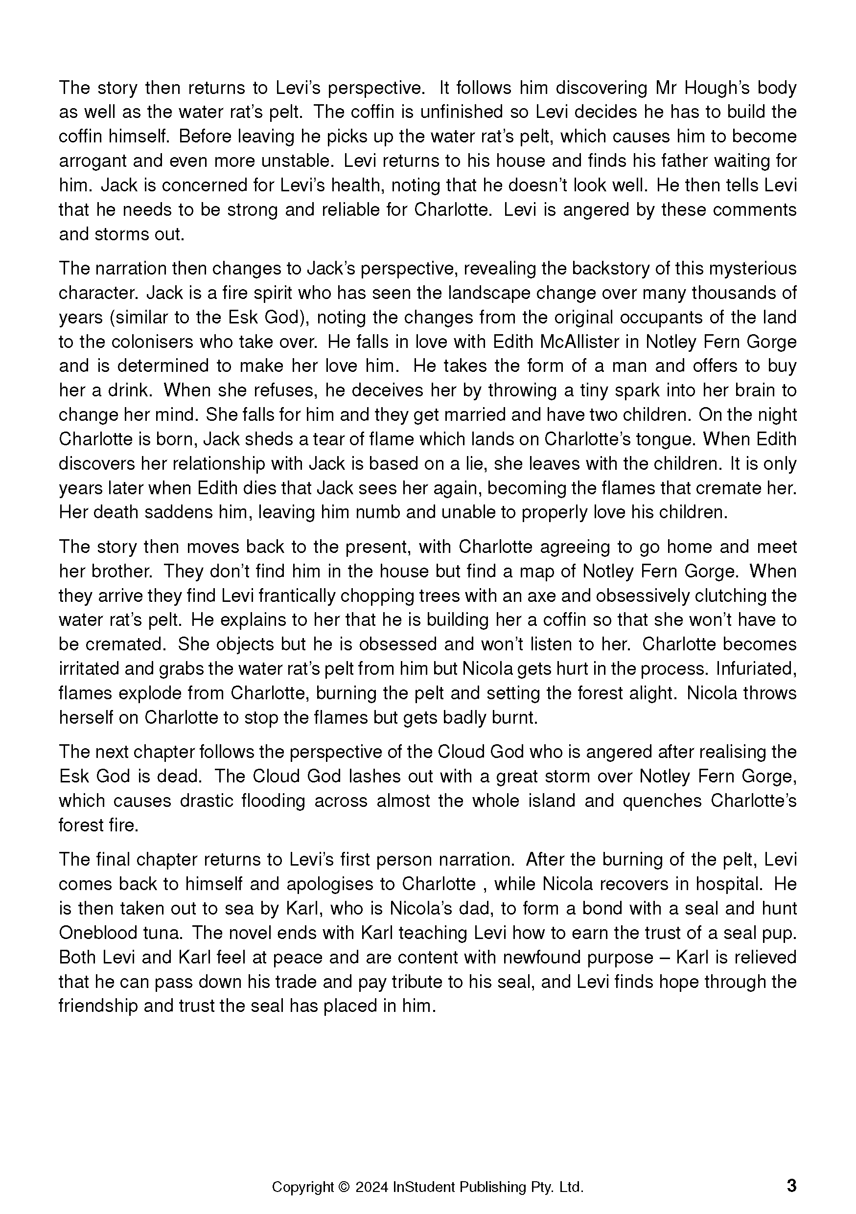 Text guide with black text on a white page from InStudent Publishing, organized into paragraphs, with page number '3'.