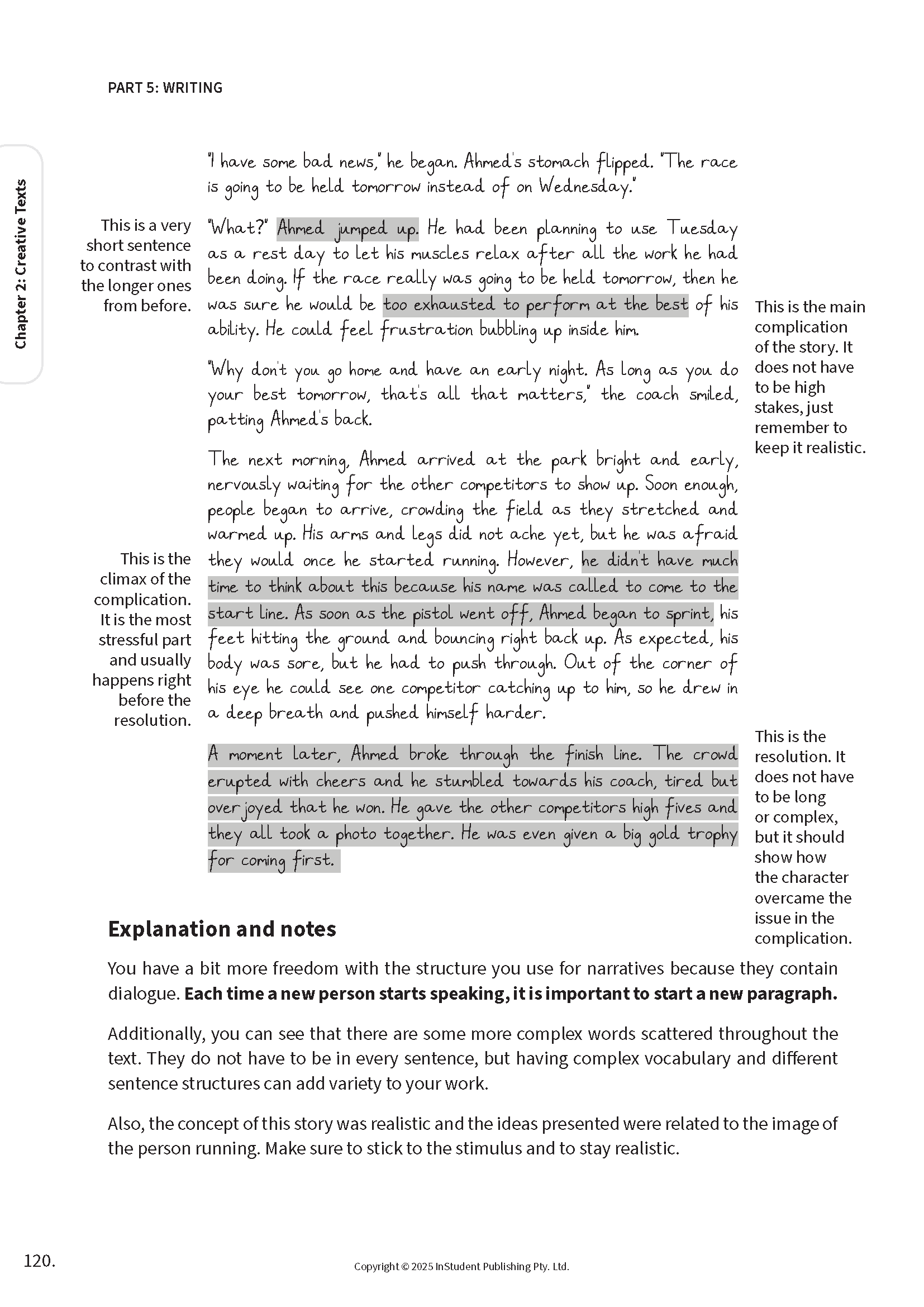 White page of Course Notes by ATAR Notes, featuring handwritten-style text, gray highlighted sections, and page number 120.