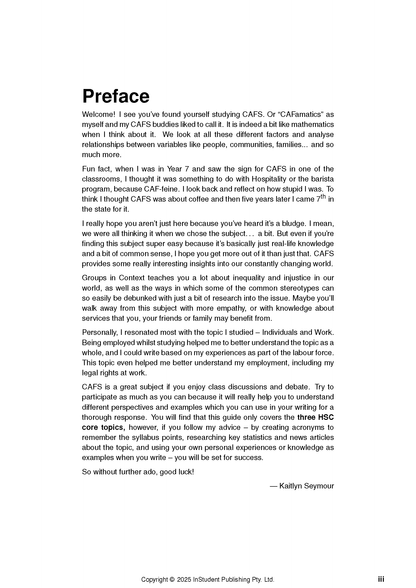 Complete Course Notes by ATAR Notes, displaying a white page with the 'Preface' heading and black text.