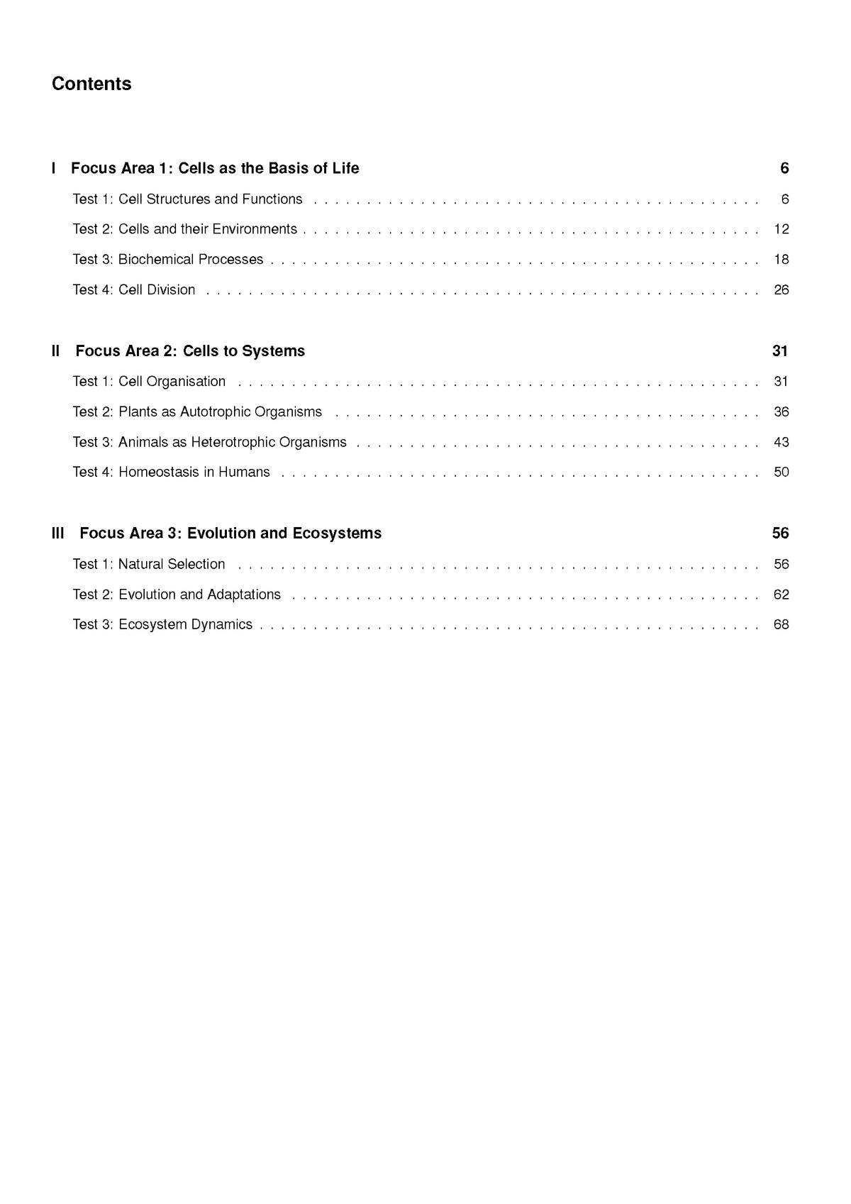 ATAR Notes HSC Year 11 Biology Topic Tests (2027-2029)