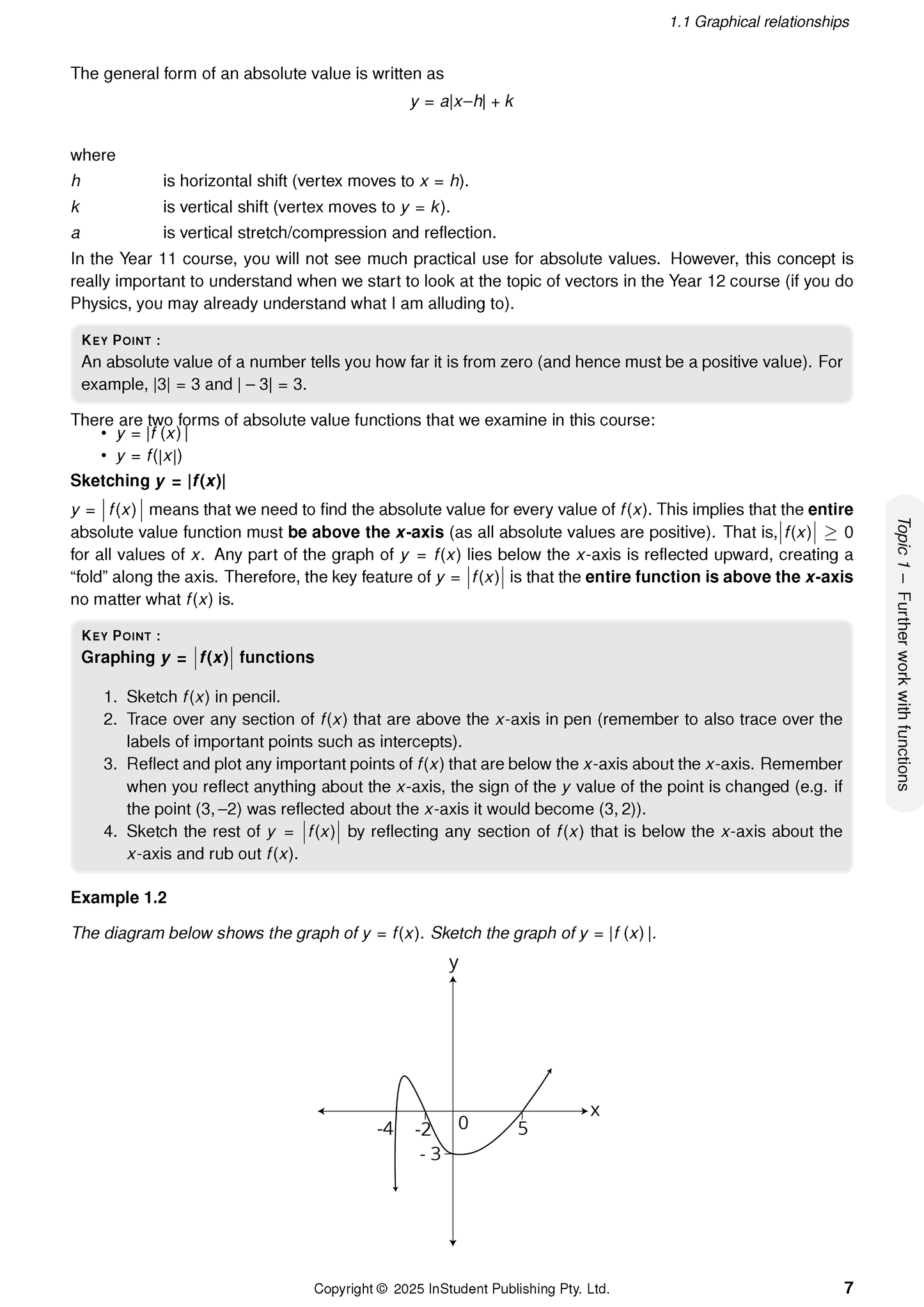 HSC Year 11 Mathematics Extension 1 Course Notes (2026-2028) by ATAR Notes, displaying a page with text and a function graph.