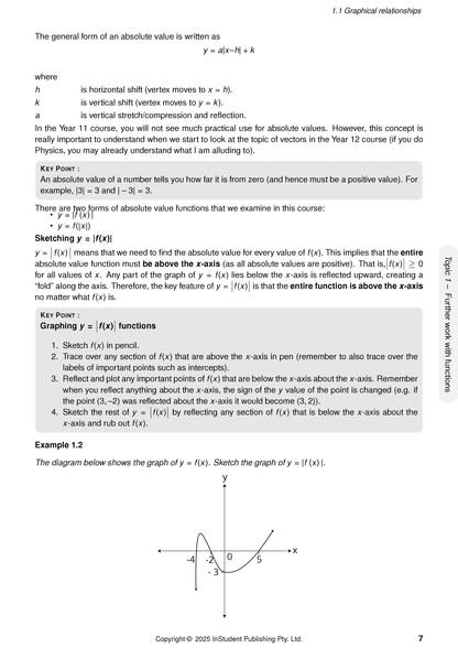 HSC Year 11 Mathematics Extension 1 Course Notes (2026-2028) by ATAR Notes, displaying a page with text and a function graph.