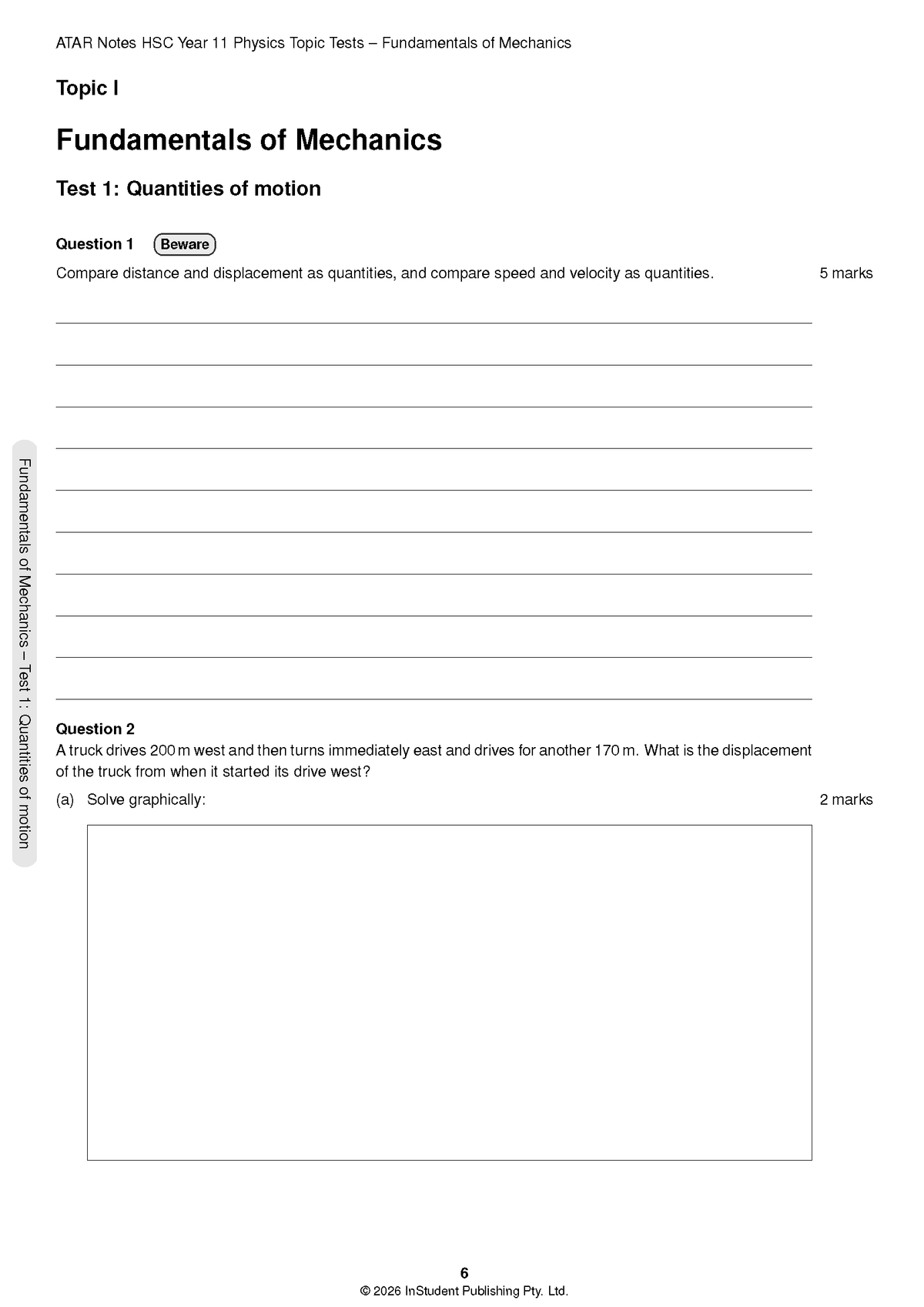 ATAR Notes HSC Year 11 Physics Topic Tests (2027-2029)