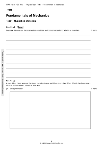 ATAR Notes HSC Year 11 Physics Topic Tests (2027-2029)