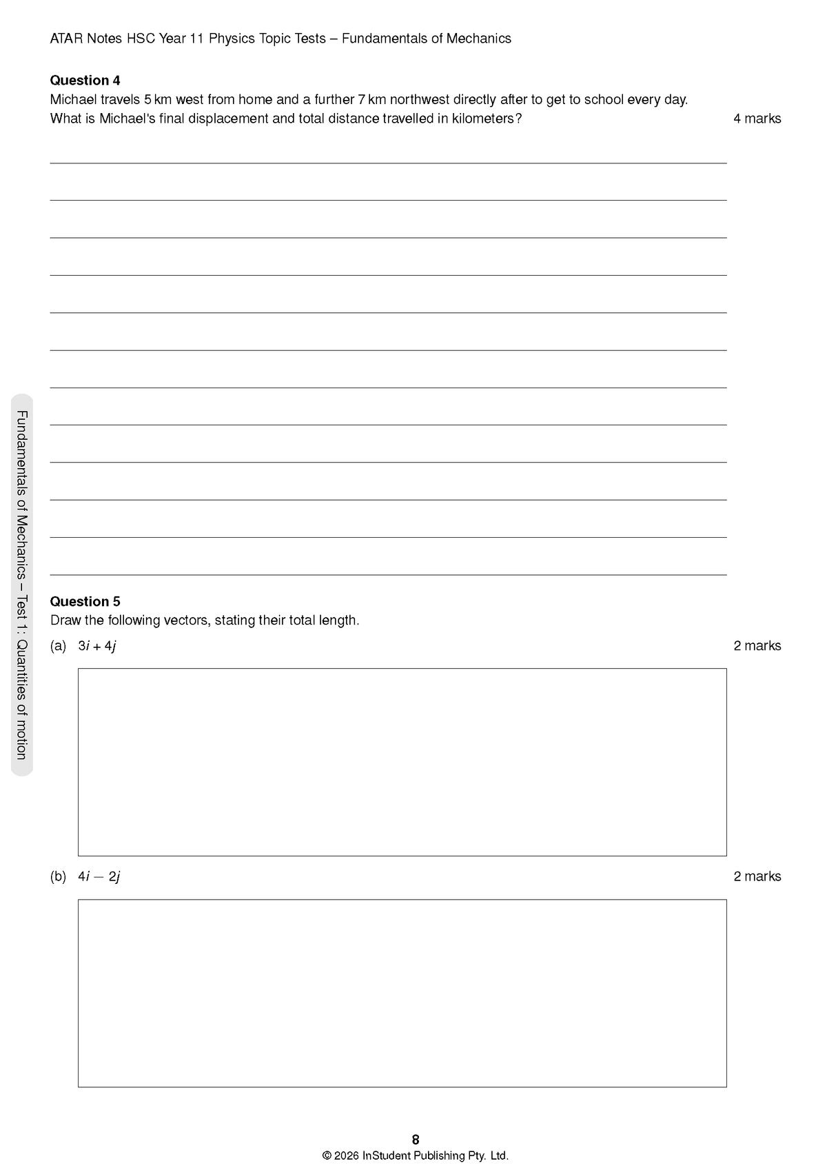 ATAR Notes HSC Year 11 Physics Topic Tests (2027-2029)