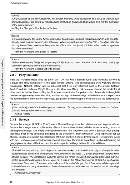 Ancient History Course Notes for HSC Year 12 by ATAR Notes, displaying a page about ancient writers with source quotes.