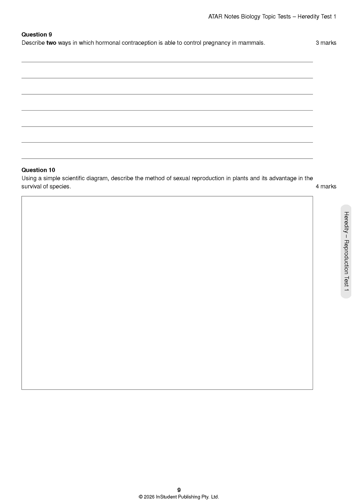 ATAR Notes HSC Year 12 Biology Topic Tests (2026-2027)