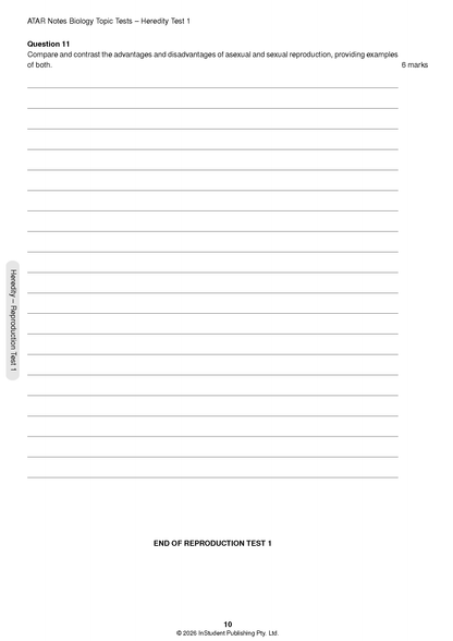 ATAR Notes HSC Year 12 Biology Topic Tests (2026-2027)