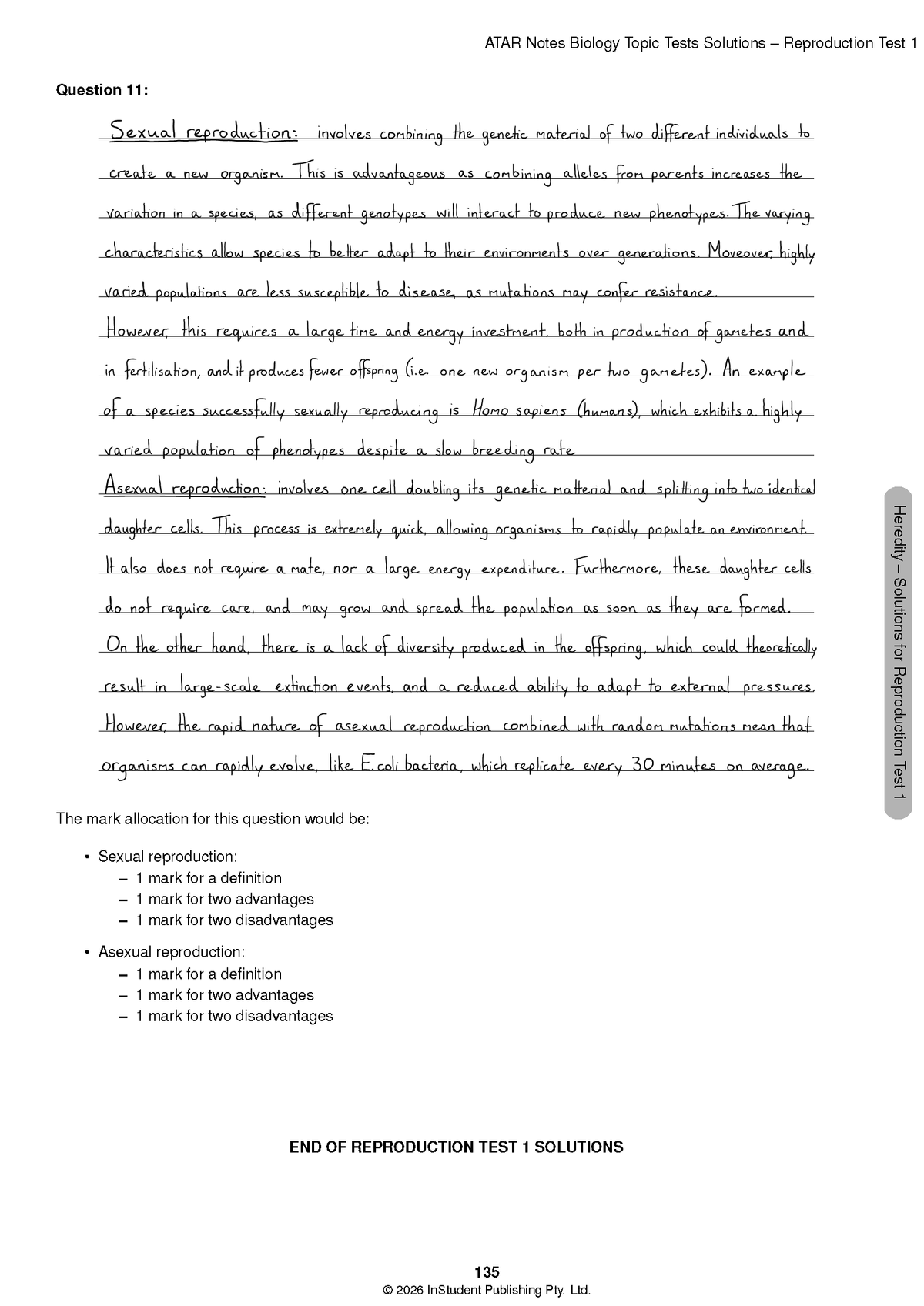 ATAR Notes HSC Year 12 Biology Topic Tests (2026-2027)