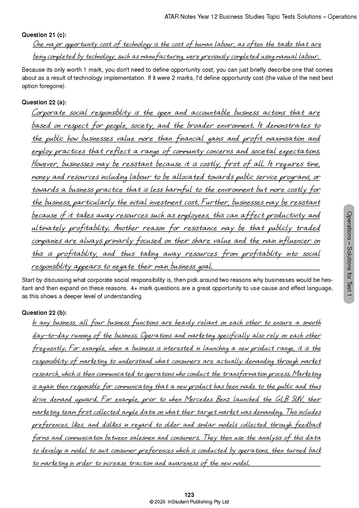 ATAR Notes HSC Year 12 Business Studies Topic Tests (2027-2028)