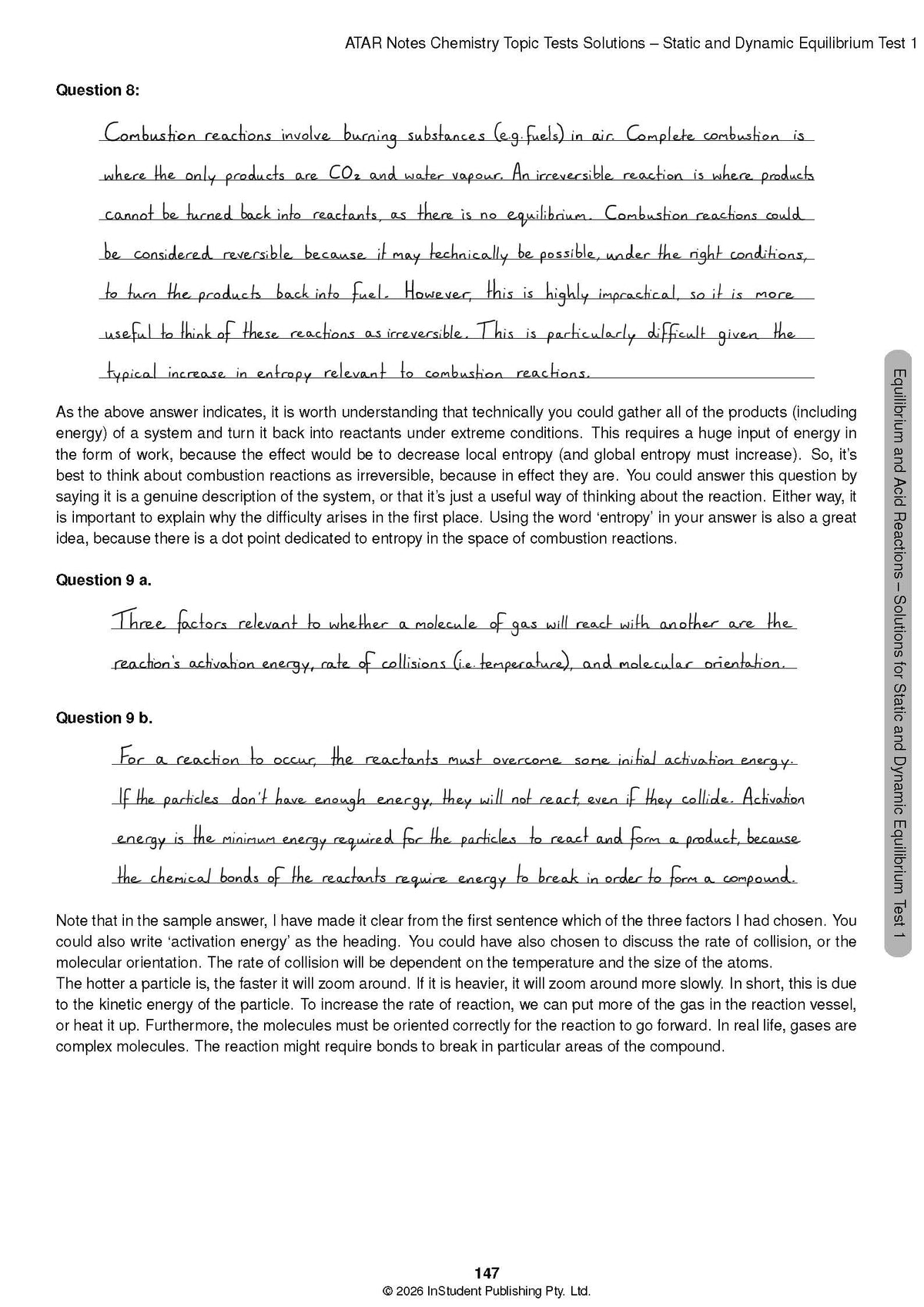 ATAR Notes HSC Year 12 Chemistry Topic Tests (2026-2028)