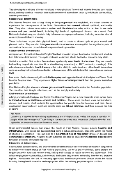 HSC Year 12 Health and Movement Science Course Notes by ATAR Notes, displaying detailed text and headings.