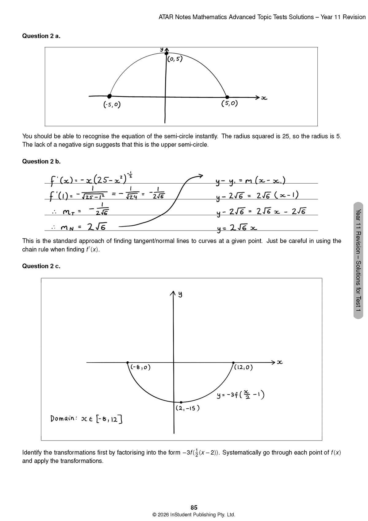 ATAR Notes HSC Year 12 Mathematics Advanced Topic Tests (2026-2029)