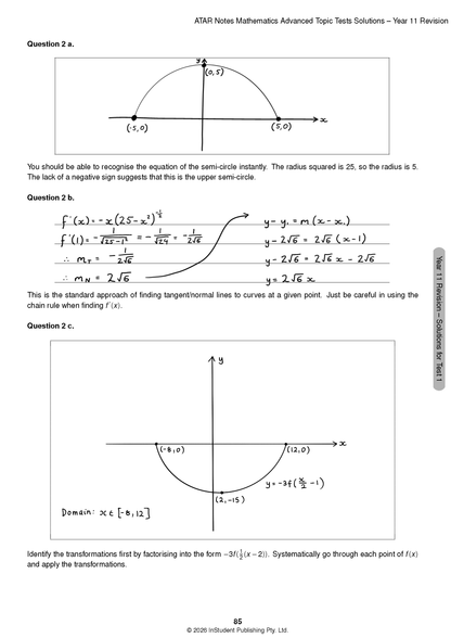 ATAR Notes HSC Year 12 Mathematics Advanced Topic Tests (2026-2029)
