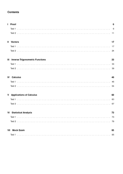 ATAR Notes HSC Year 12 Mathematics Extension 1 Topic Tests (2026-2029)