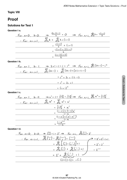 ATAR Notes HSC Year 12 Mathematics Extension 1 Topic Tests (2026-2029)