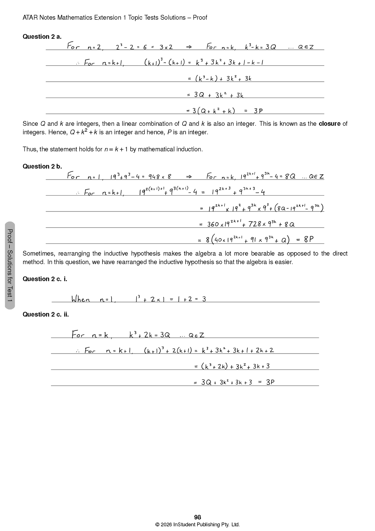 ATAR Notes HSC Year 12 Mathematics Extension 1 Topic Tests (2026-2029)