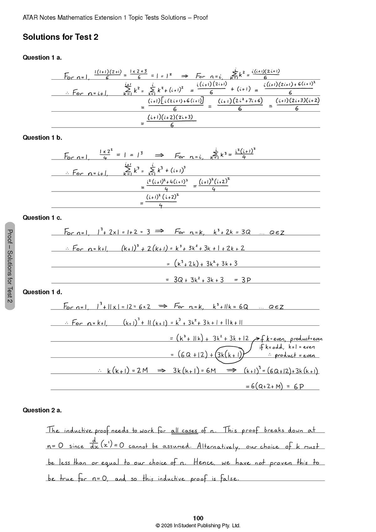 ATAR Notes HSC Year 12 Mathematics Extension 1 Topic Tests (2026-2029)