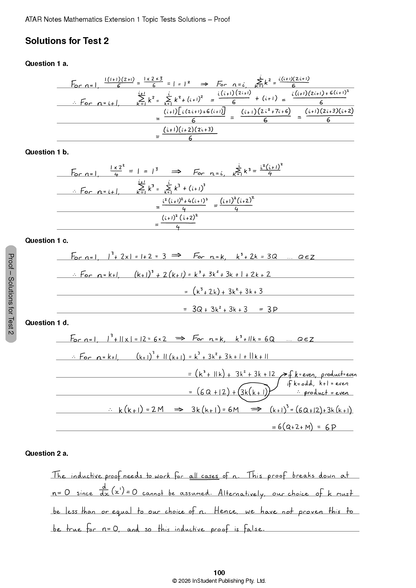 ATAR Notes HSC Year 12 Mathematics Extension 1 Topic Tests (2026-2029)