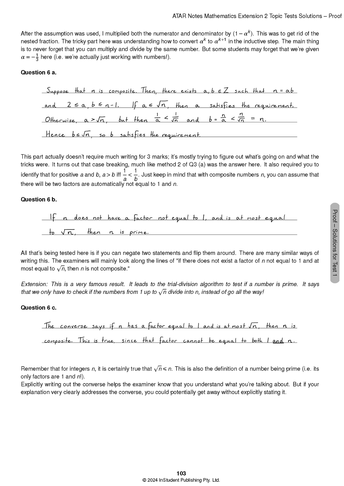 ATAR Notes HSC Year 12 Mathematics Extension 2 Topic Tests (2026-2029)