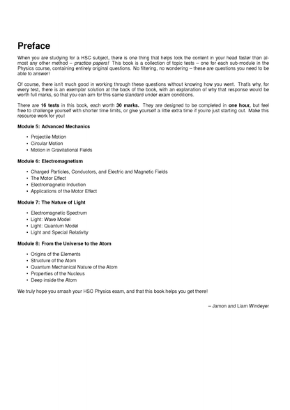 ATAR Notes HSC Year 12 Physics Topic Tests (2026-2027)