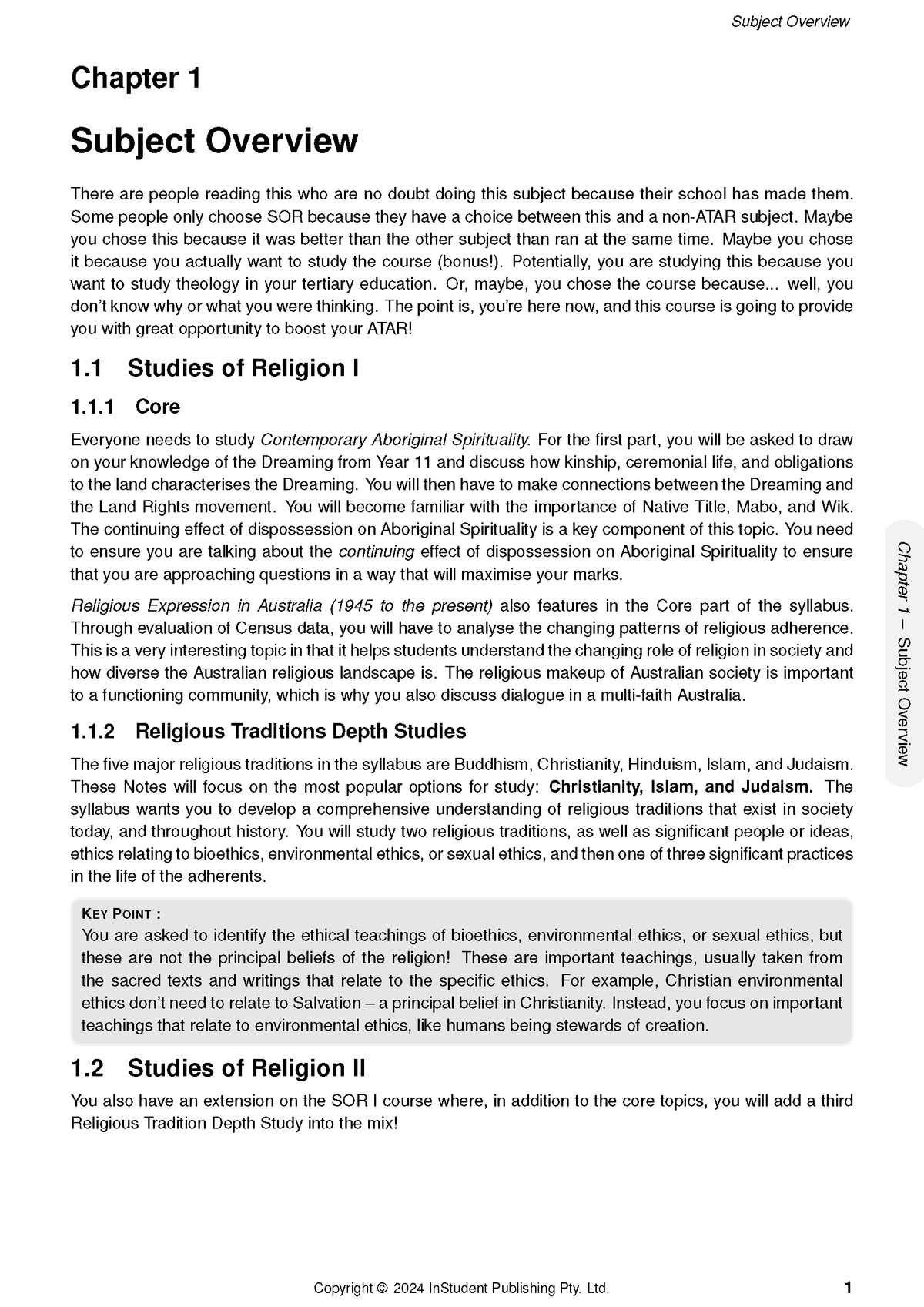 ATAR Notes HSC Year 12 Studies of Religion (SOR 1 and 2) Complete Course Notes (2027-2029)