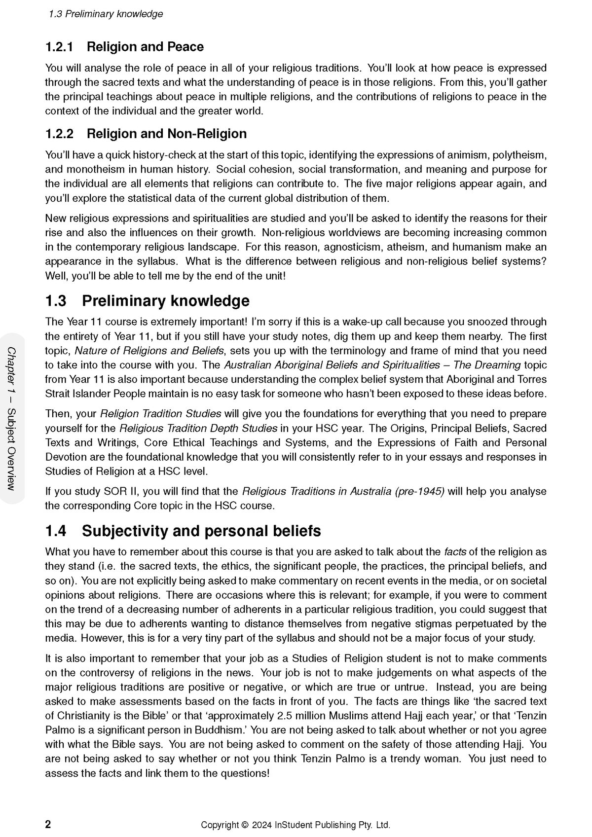 ATAR Notes HSC Year 12 Studies of Religion (SOR 1 and 2) Complete Course Notes (2027-2029)