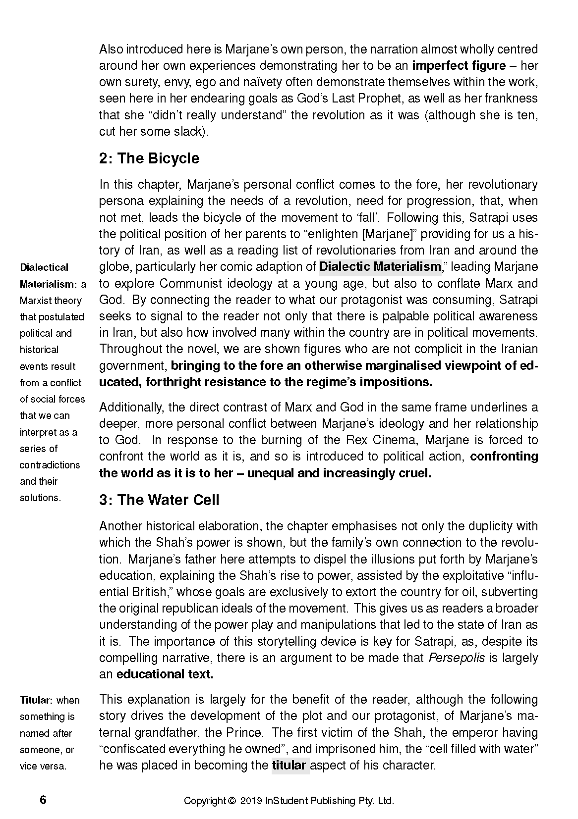 White text guide page by InStudent Publishing with black text, section headings, and page number 6.