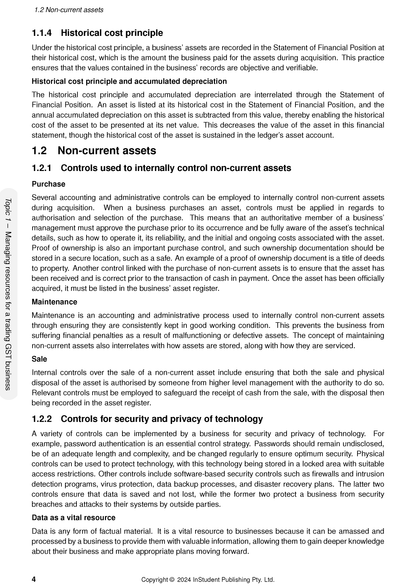White document page from Course Notes by ATAR Notes, showing text and headings on accounting principles.