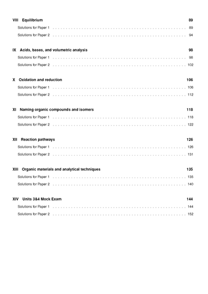 Topic Tests by ATAR Notes, showing a table of contents with chemistry topics in black text on a white page.