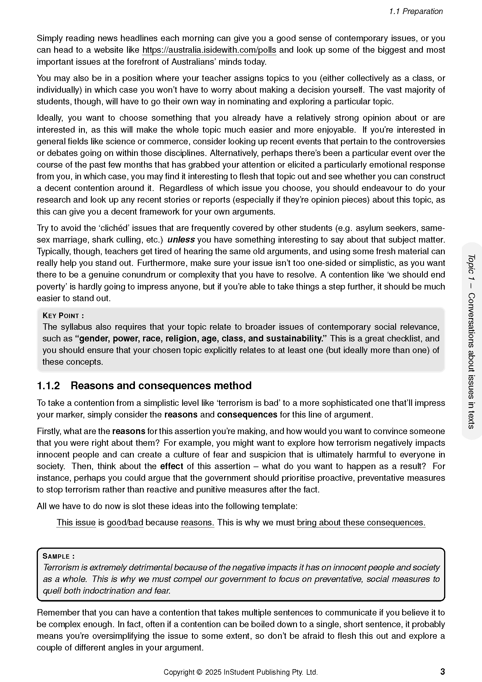 Printed course notes page by ATAR Notes featuring black text, headings, and shaded "KEY POINT" and "SAMPLE" boxes.