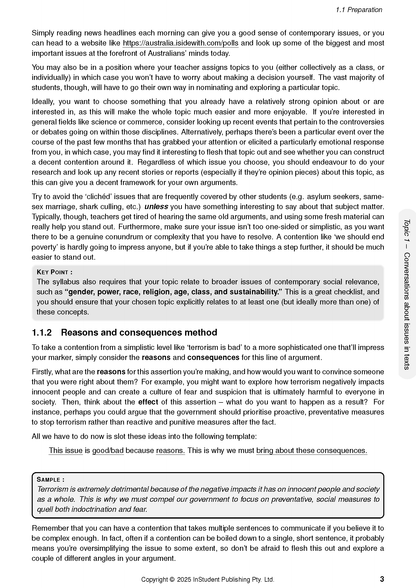 Printed course notes page by ATAR Notes featuring black text, headings, and shaded "KEY POINT" and "SAMPLE" boxes.