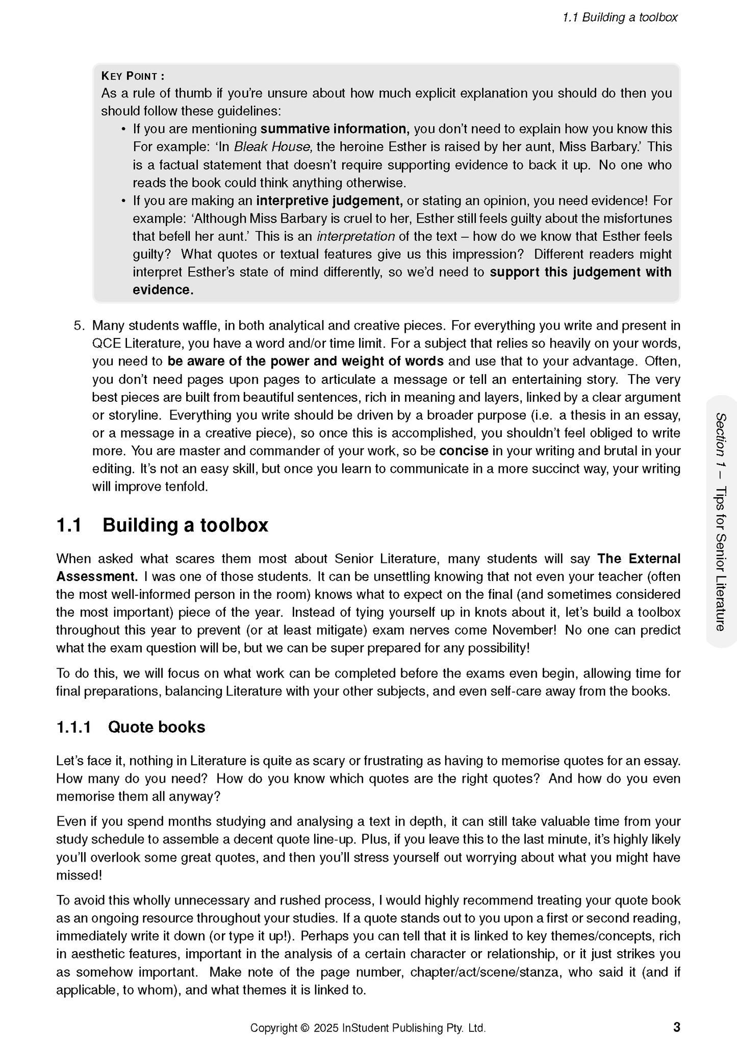 Course notes by ATAR Notes, with a white page featuring black text, numbered sections, and a grey vertical sidebar.