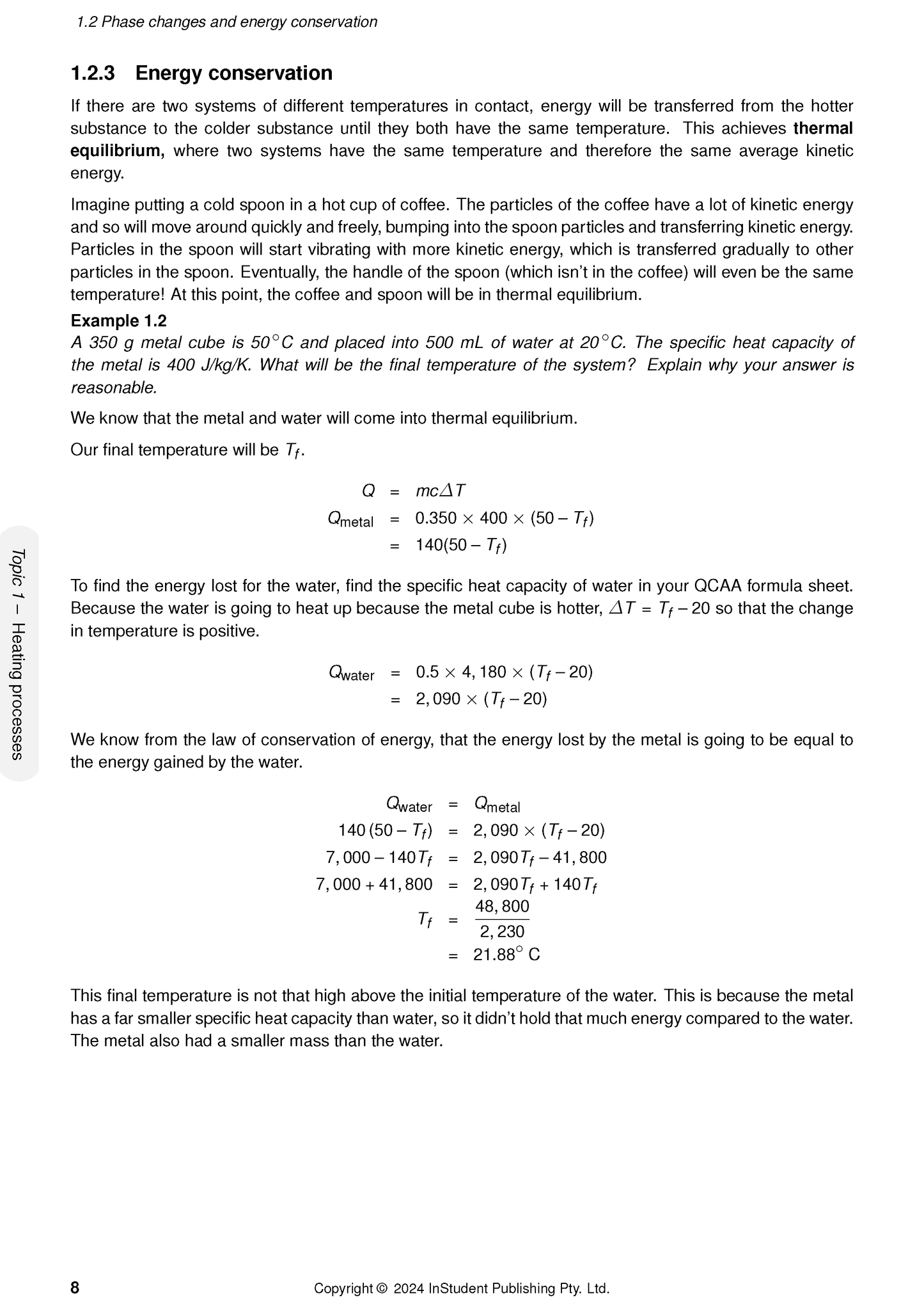 White page of Course Notes by ATAR Notes, displaying physics text and equations in black.