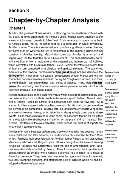 White paper Text Guide with black text, displaying chapter analysis for 'Ransom', literary definitions, and copyright 2019.