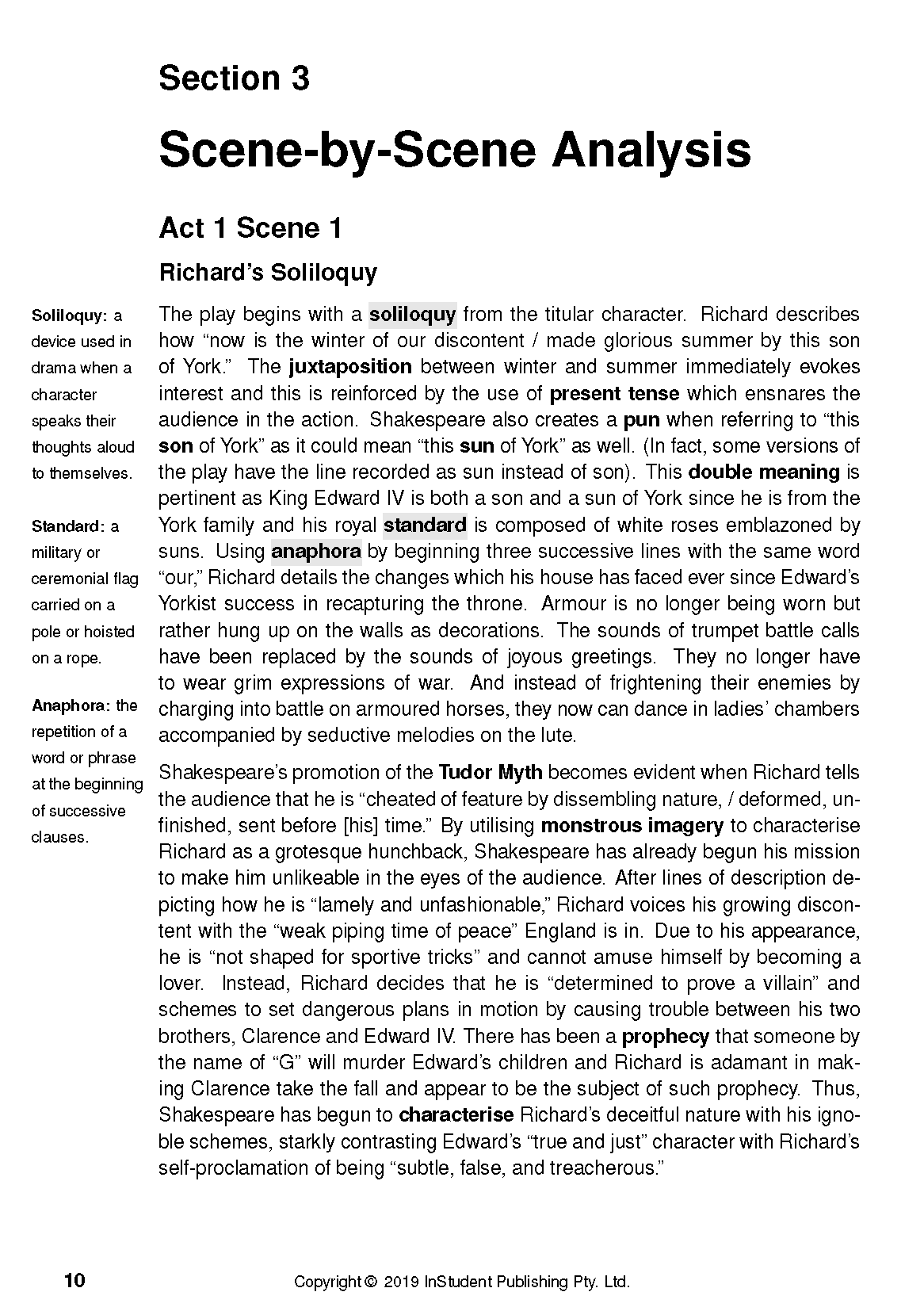 Page from a text guide featuring black text, bold headings, and a left sidebar with definitions.