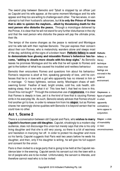 White page from a Text Guide with printed black text, bolded terms, and marginal definitions.