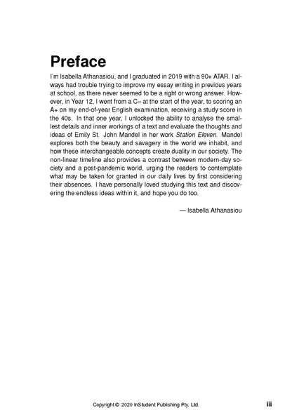 Text guide showing a white page with a bold 'Preface' title, black body text, and a copyright notice at the bottom.
