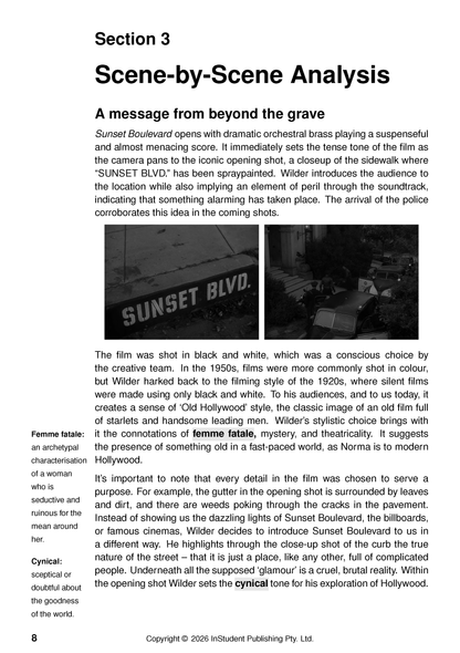 ATAR Notes Text Guide: Sunset Boulevard by Billy Wilder