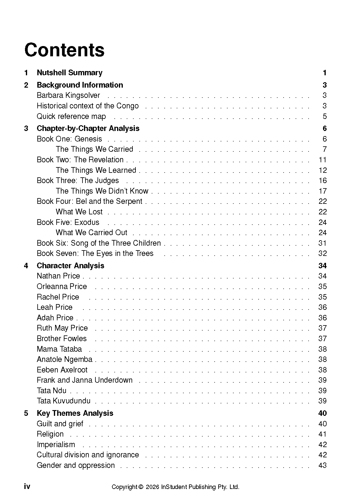 ATAR Notes Text Guide: The Poisonwood Bible by Barbara Kingsolver