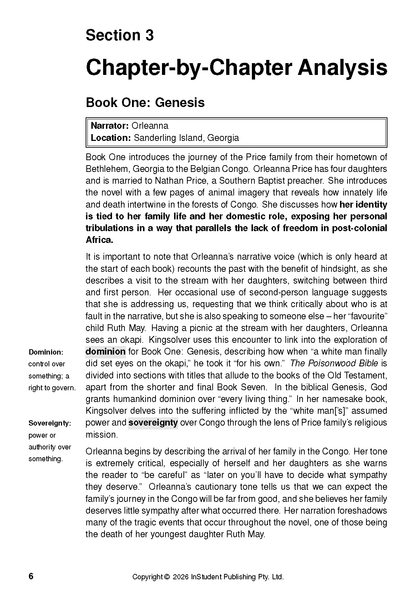 ATAR Notes Text Guide: The Poisonwood Bible by Barbara Kingsolver