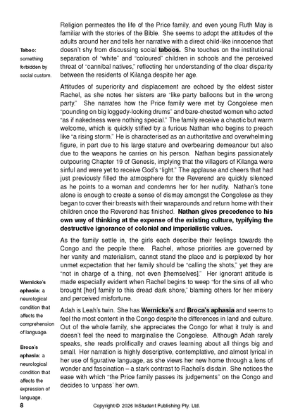 ATAR Notes Text Guide: The Poisonwood Bible by Barbara Kingsolver