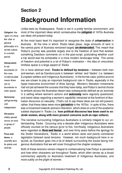 Text Guide with 'Section 2 Background Information' heading and various definitions on a white page.