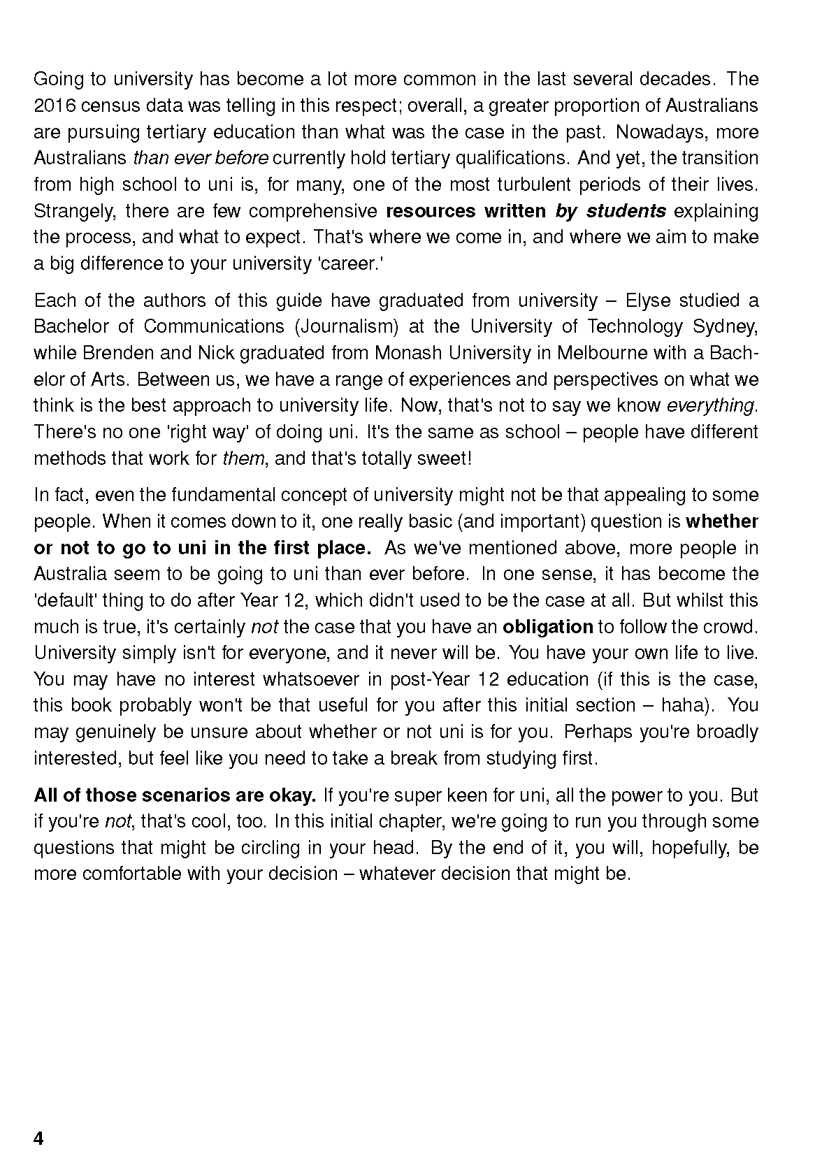 Study Planner page with black text on a white background, featuring bold and italicized words from the guide.