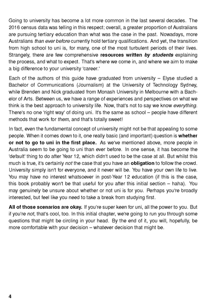 Study Planner page with black text on a white background, featuring bold and italicized words from the guide.