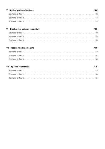 White page of topic tests by ATAR Notes showing a table of contents with chapter titles and page numbers.