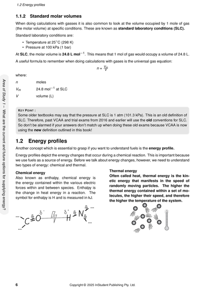 Complete Course Notes by ATAR Notes, featuring a white page with black text, equations, and diagrams on energy profiles.