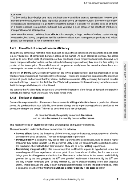 Open course notes with black text on a white page by ATAR Notes, showing a grey KEY POINT box and vertical sidebar, page 7.